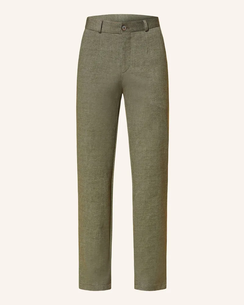 paul Anzughose Slim Fit aus Jersey Oliv