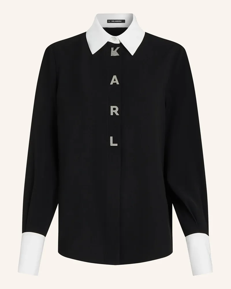 Karl Lagerfeld Bluse schwarz Schwarz