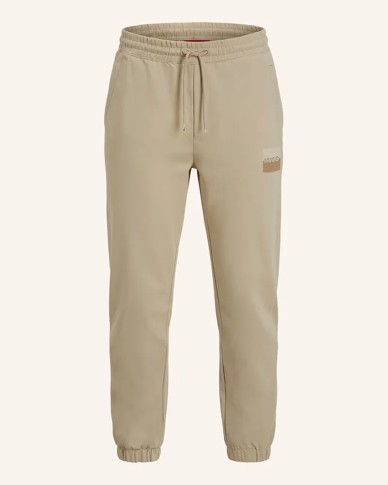HUGO BOSS Casual Hose DUSPLITAN Relaxed Fit Beige