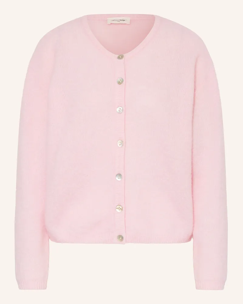 American Vintage Strickjacke Mit Alpaka rosa Rosa