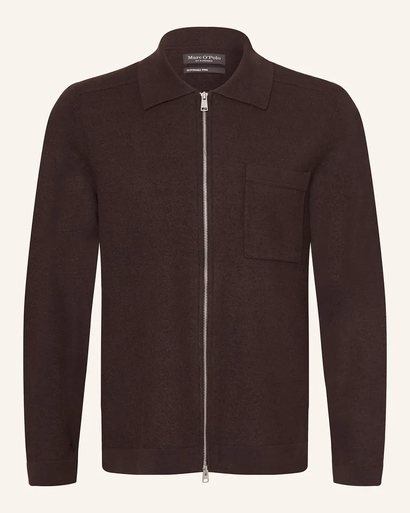 Marc O'Polo Strickjacke Dunkelbraun