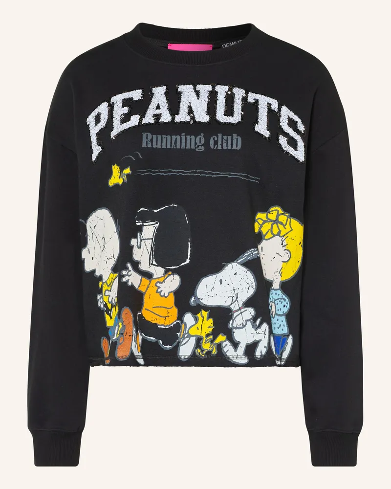 Frogbox Sweatshirt Mit Pailletten schwarz Schwarz