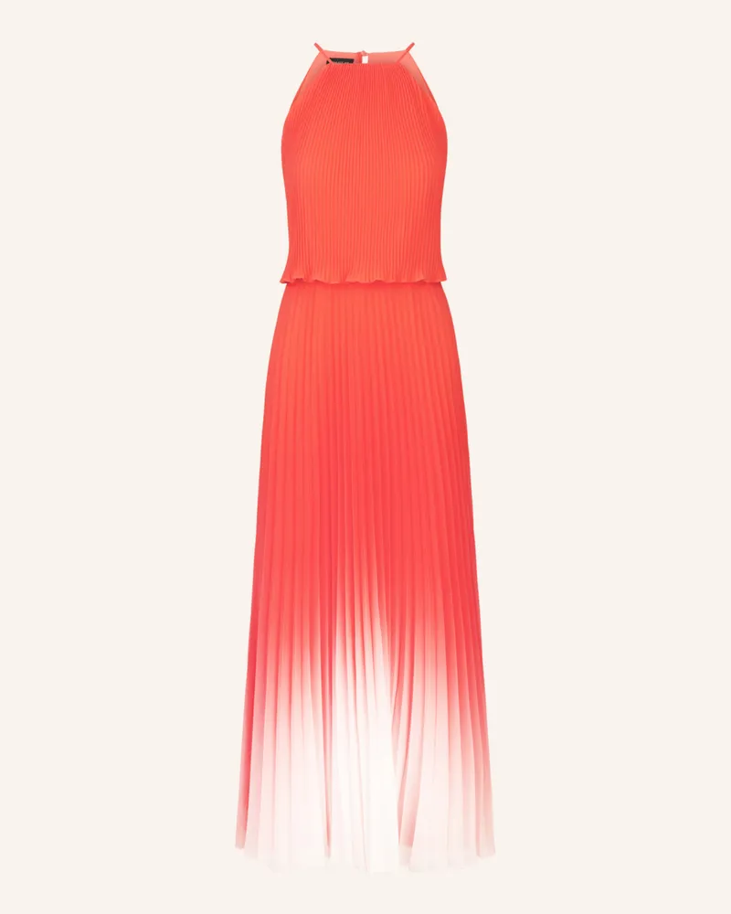 Apart langes Plisseekleid Rot