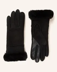 UGG Lederhandschuhe Schwarz