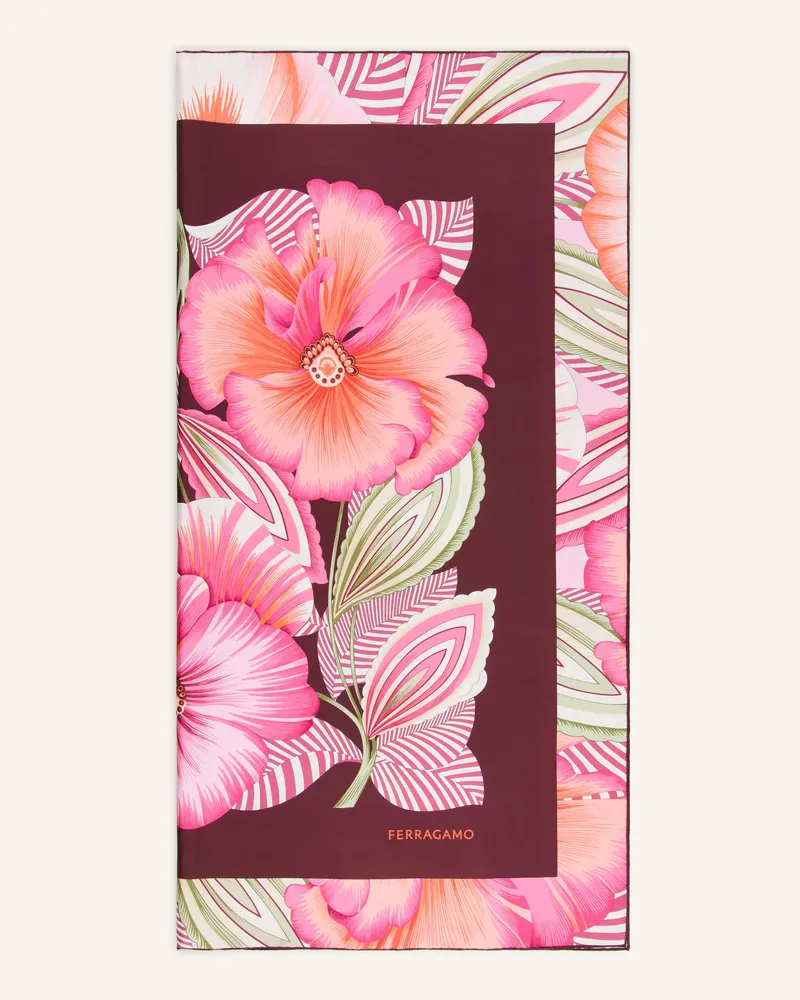 Ferragamo Seidentuch rot Dunkelrot