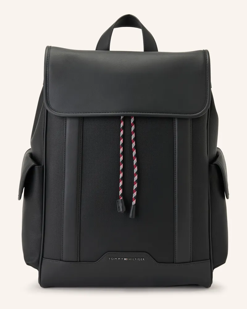 Tommy Hilfiger Rucksack 19,85 L Mit Laptop-Fach schwarz Schwarz
