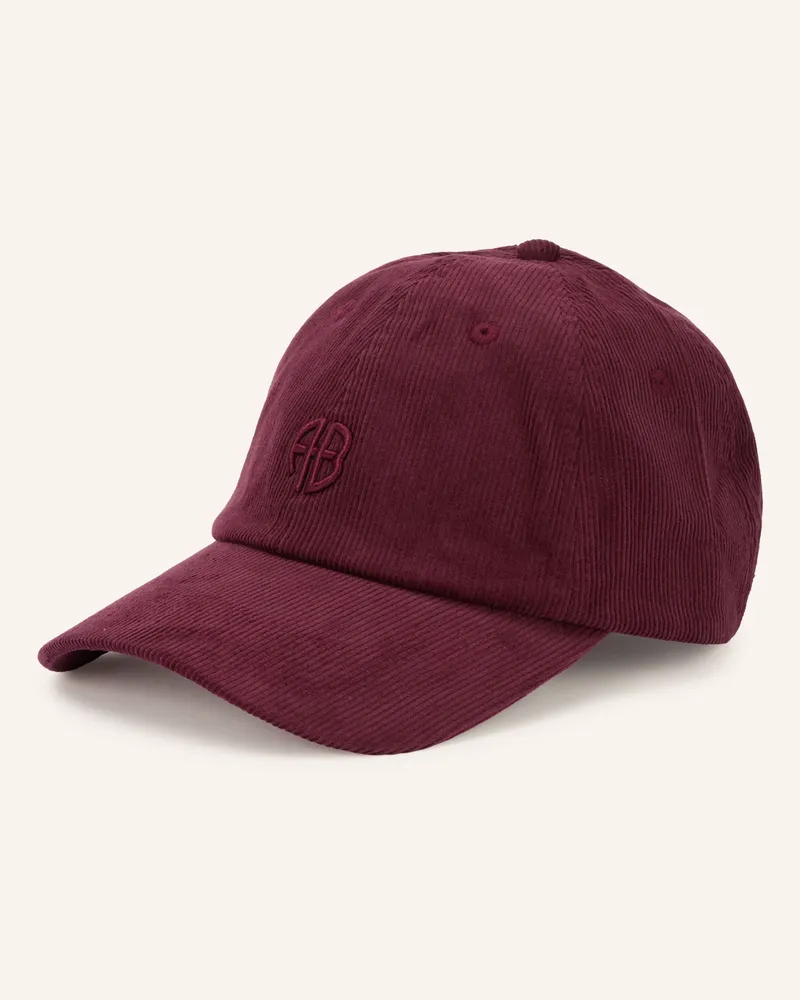 Anine Bing Cord-Cap Jeremy rot Dunkelrot