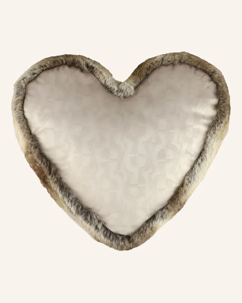 Aigner Dekokissen A SWEATHEART aus Kunstfell Hellgrau