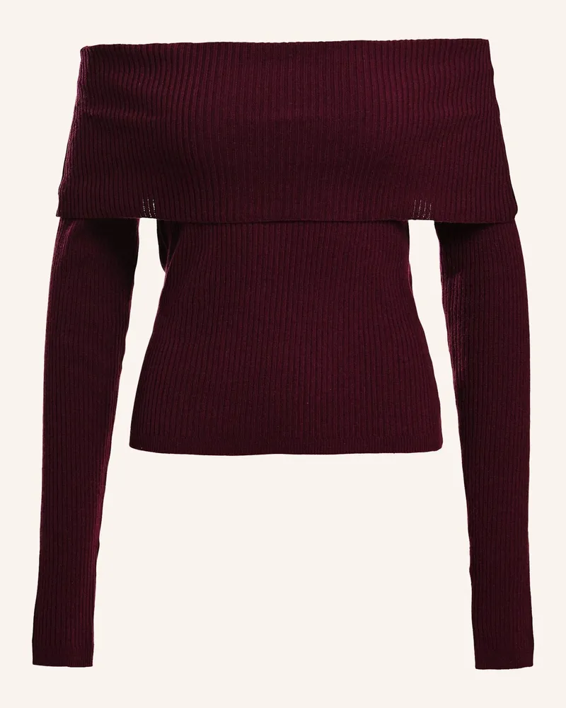 Essentiel Off-Shoulder-Pullover Killy rot Dunkelrot