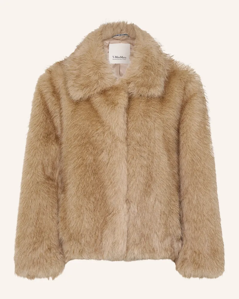 Max Mara Kunstfell-Jacke Alce braun Beige