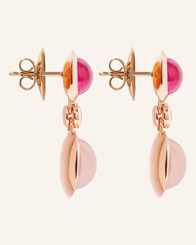 TAMARA COMOLLI Ohrringe OHRRINGE BOUTON 2 CABOCHONS 'BLUSH' / CLASSIC 18K Roségold Roségold