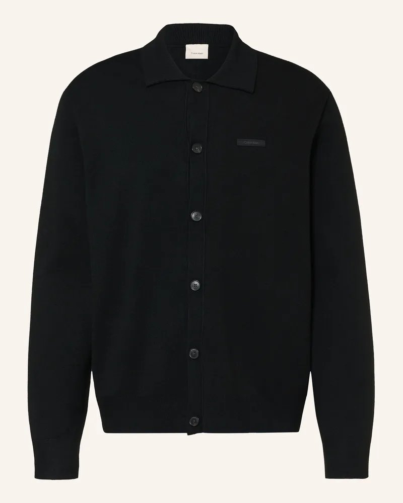 Calvin Klein Strickjacke schwarz Schwarz