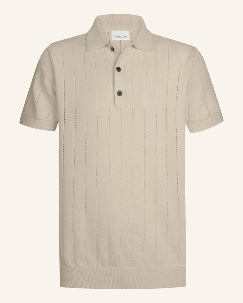 Profuomo Polo Kurzarm weiss Weiss