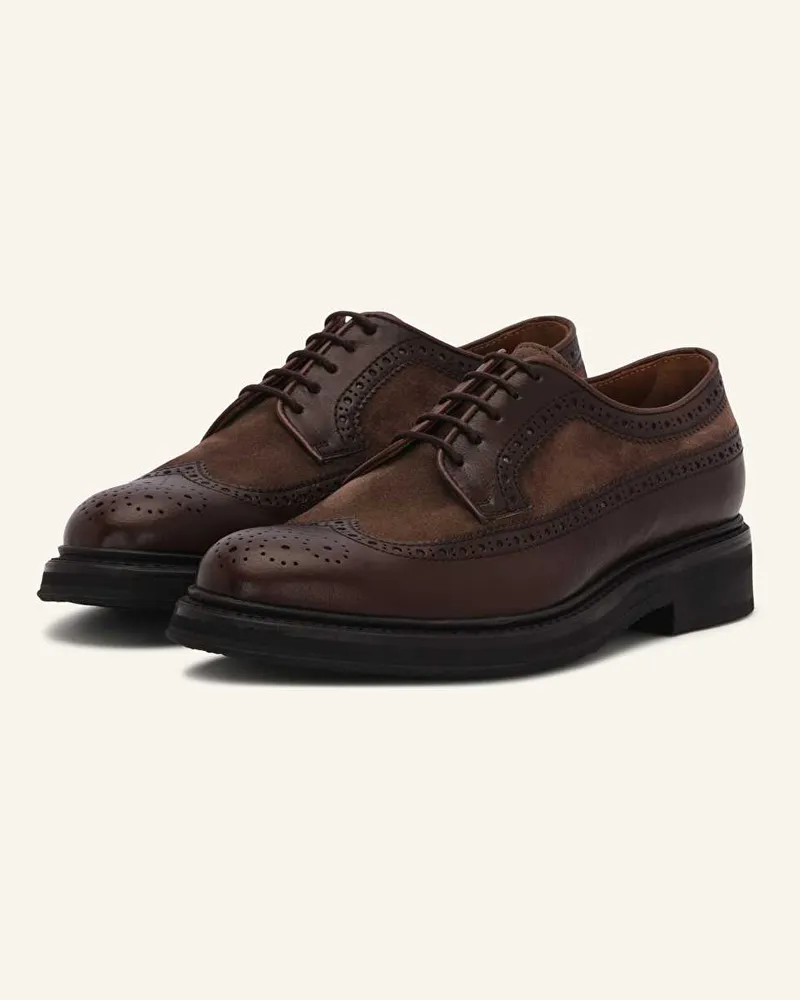 Lottusse Derby Brogue WALTON - DUNKELBRAUN Braun