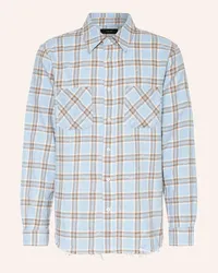 Amiri Flanellhemd SHOTGUN Comfort Fit Blau