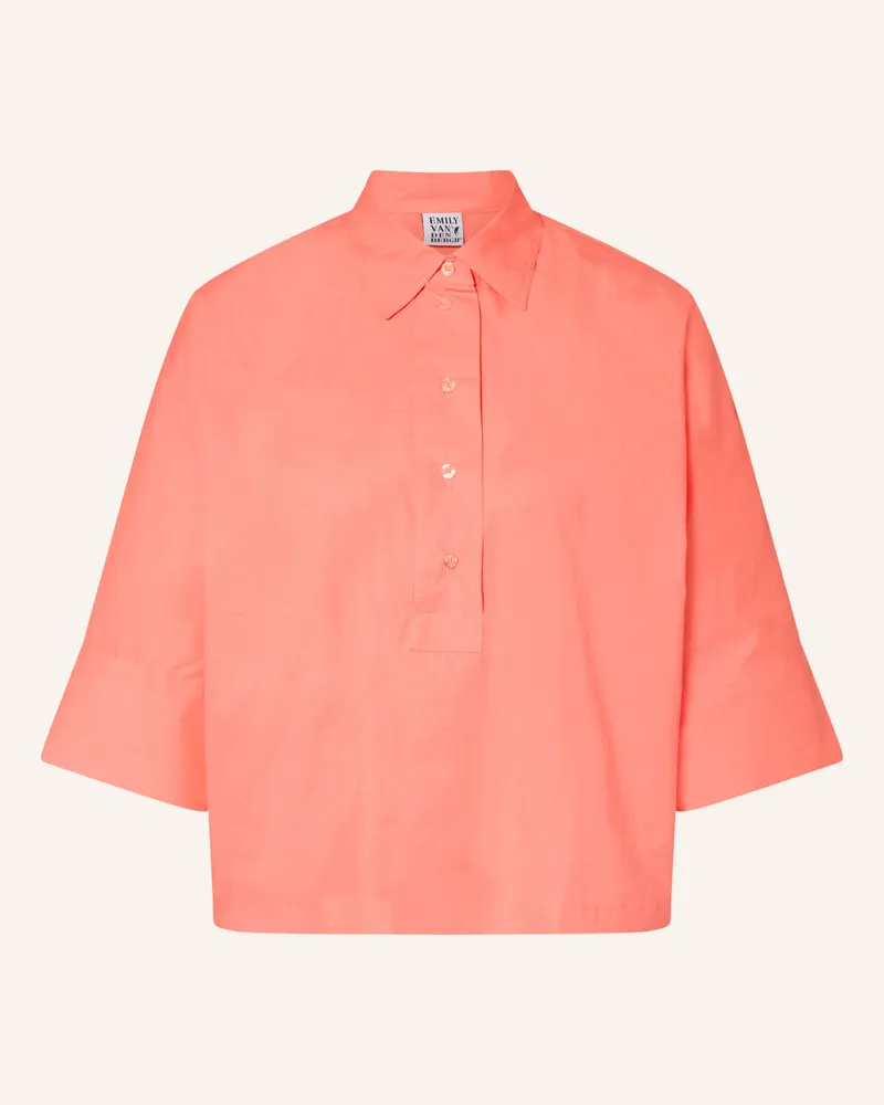 Emily van den Bergh Blusenshirt Mit 3/4-Arm orange Neonpink