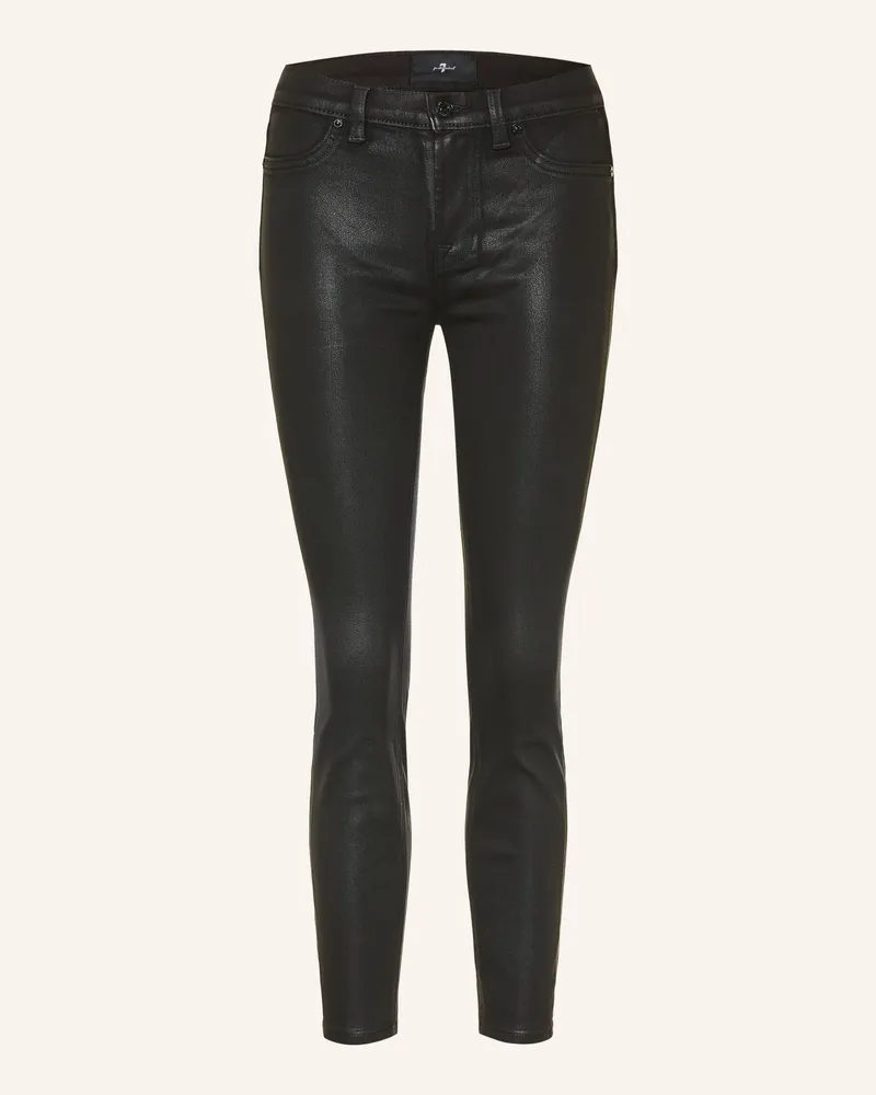 7 for all mankind Coated Jeans The Ankle Skinny schwarz 21h