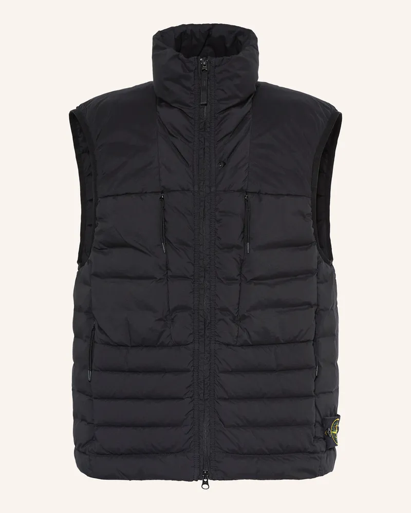 Stone Island Daunenweste Schwarz