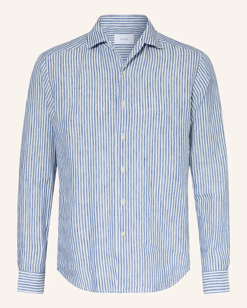 Eton Leinenhemd Regular Fit blau Dunkelblau