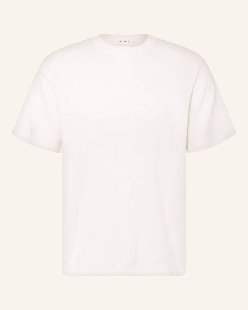 Lisa Yang Strickshirt BRADLEY mit Cashmere Ecru