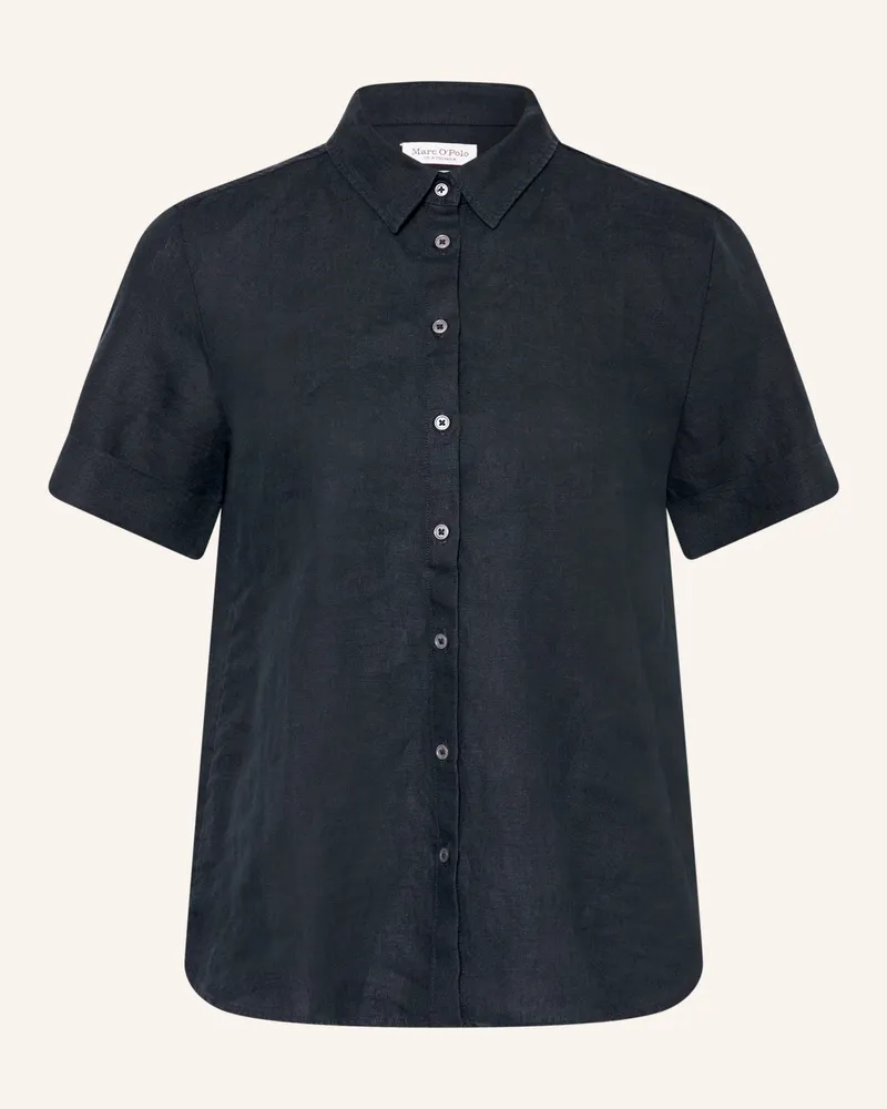 Marc O'Polo Hemdbluse Aus Leinen blau Dunkelblau