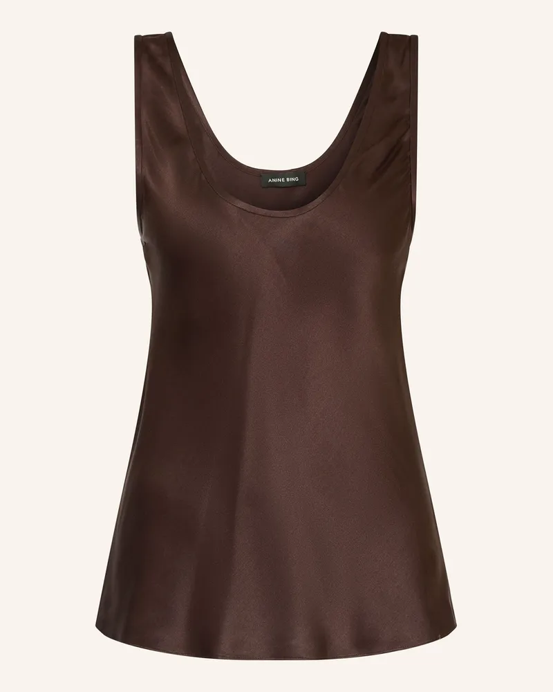Anine Bing Seidentop Lea braun Dunkelbraun