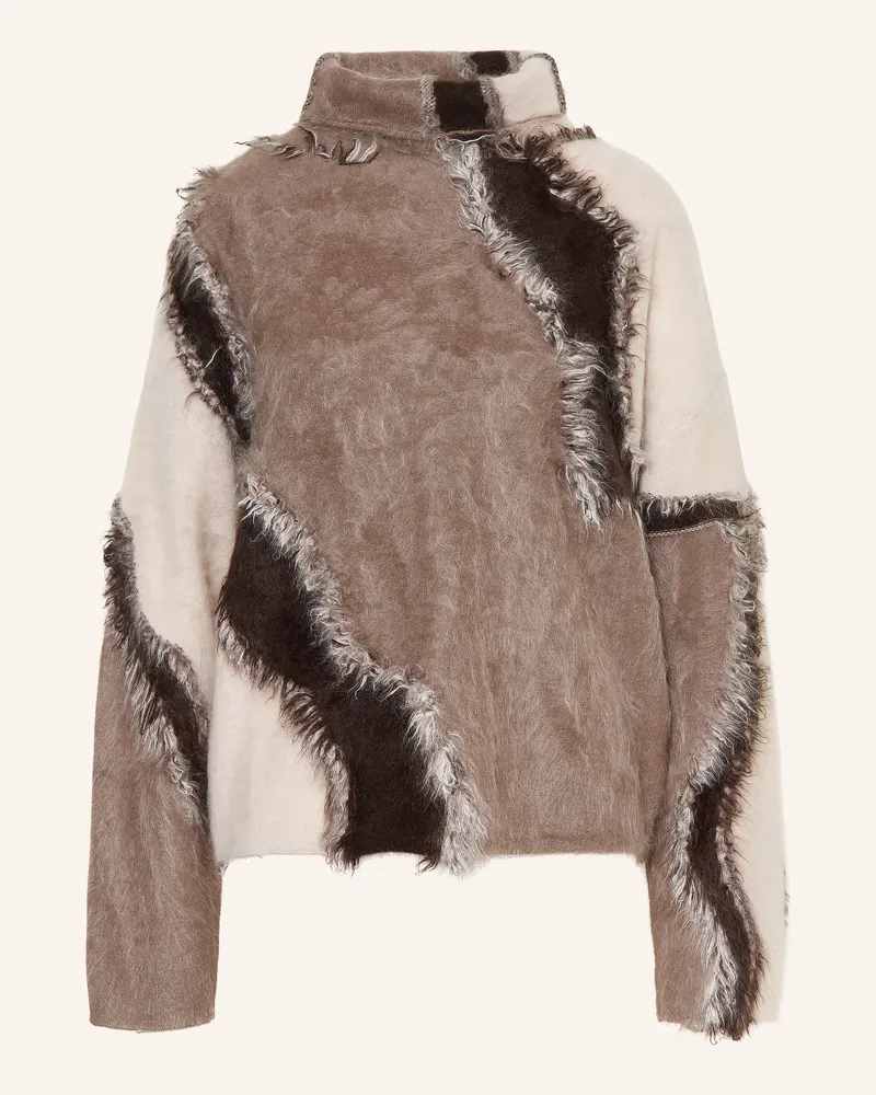 Iris von Arnim Caschmere-Rollkragenpullover beige Taupe