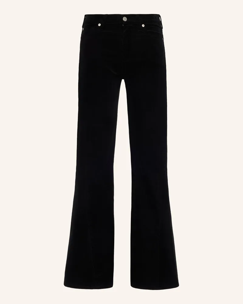 7 for all mankind Chino Pants Twisted Dojo Tailorless Flare Fit schwarz Schwarz