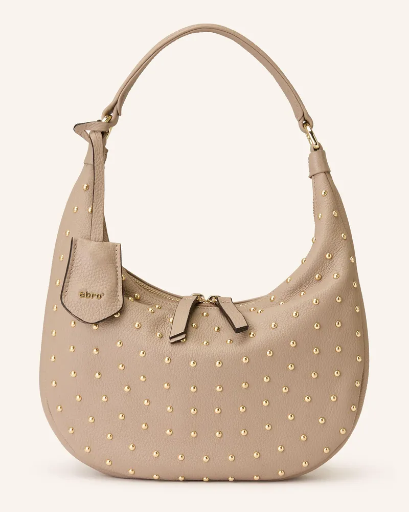 Abro Handtasche NANA MINI mit Nieten Beige