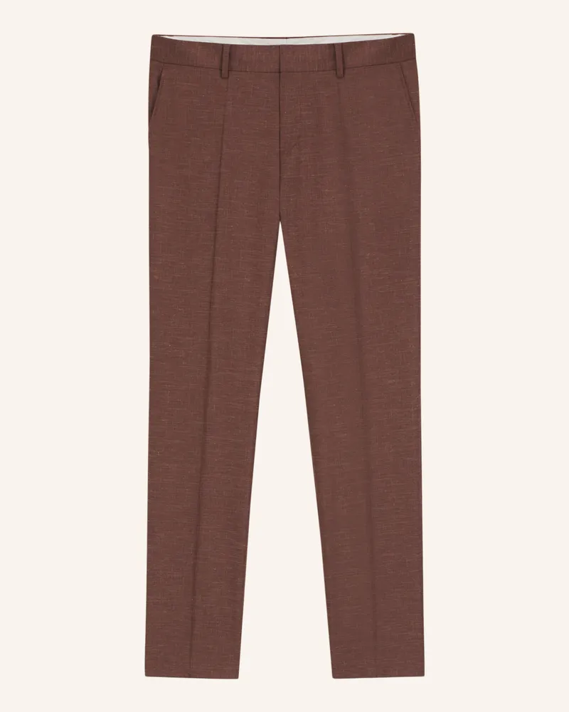 HUGO BOSS Business Hose H-GENIUS-253 Slim Fit Braun
