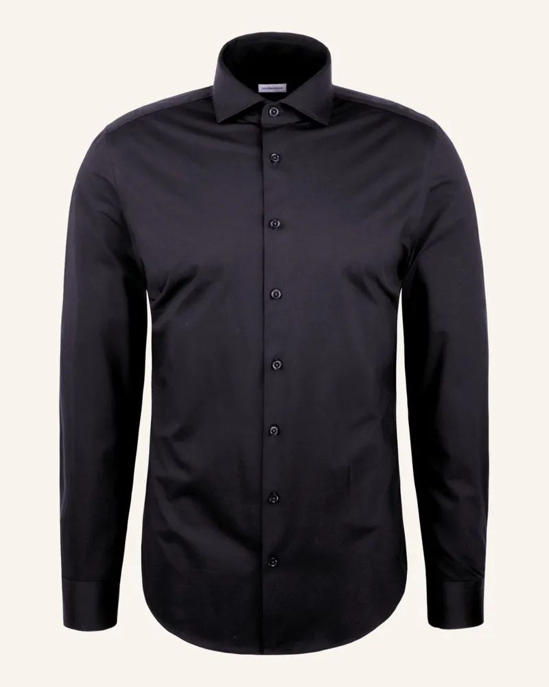Seidensticker Jerseyhemd Slim Fit Schwarz
