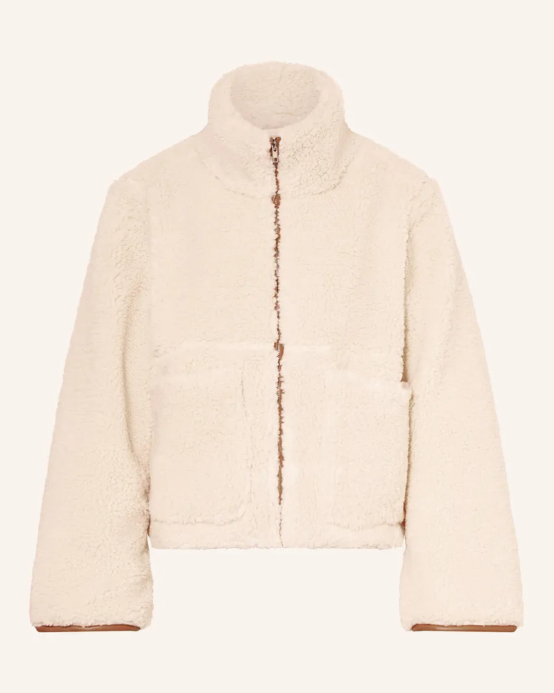 Neo Noir Teddyfell-Jacke Effa weiss Weiss