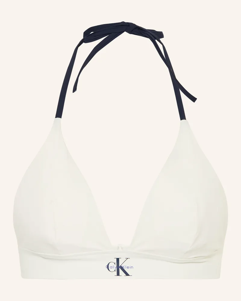 Calvin Klein Triangel-Bikini-Top CK MONOGRAM Weiss