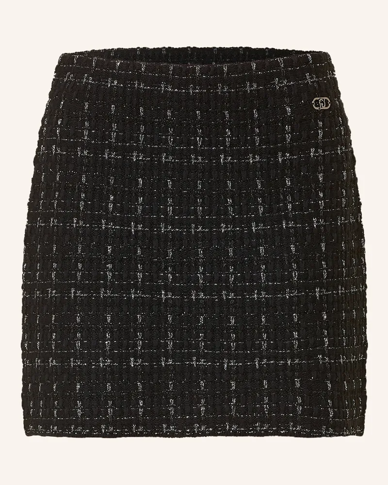 Liu Jo Tweed-Rock mit Glitzergarn Schwarz