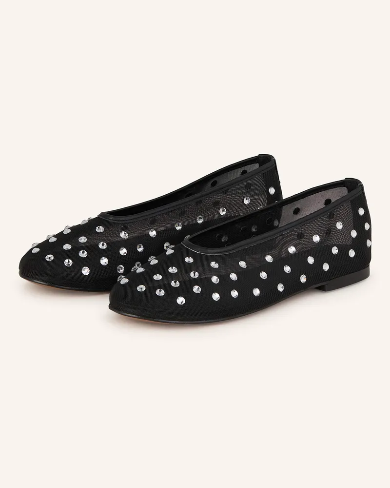 TORAL Ballerinas SYBILLA mit Schmucksteinen Schwarz