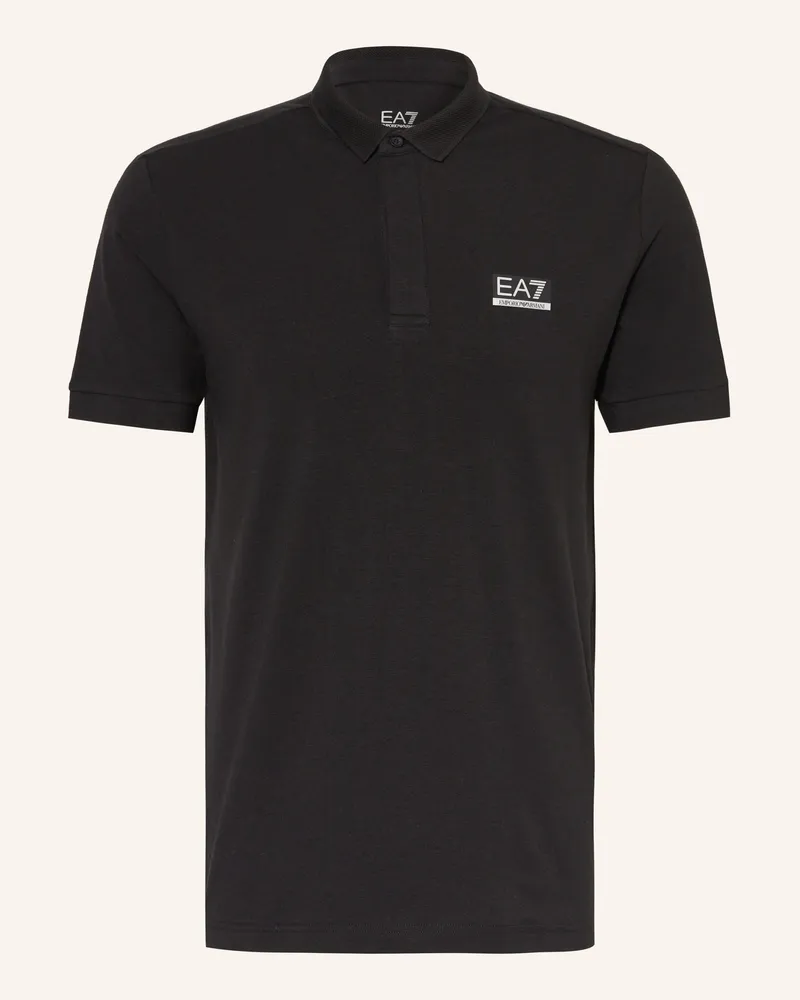 EA7 Jersey-Poloshirt Schwarz