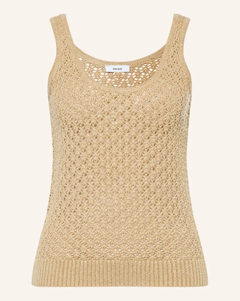 Reiss Stricktop Colette Aus Leinen beige Beige
