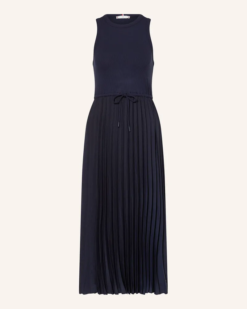 Tommy Hilfiger Kleid im Materialmix Dunkelblau