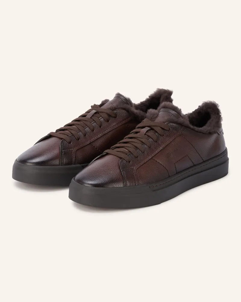 Santoni Sneaker Gloria braun Dunkelbraun