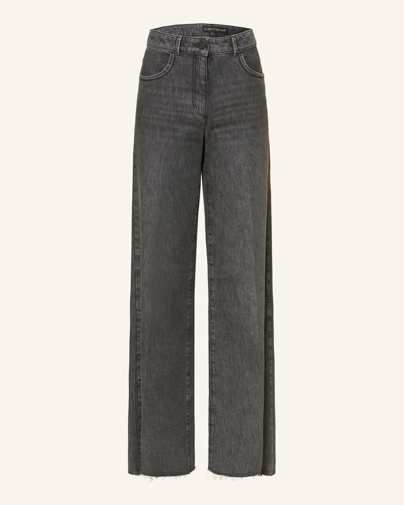 Luisa Cerano Flared Jeans grau 1
