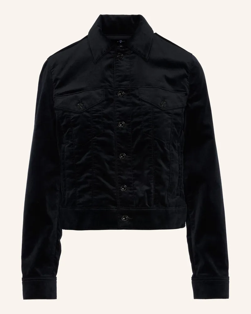 7 for all mankind Denim Adi Trucker Jacket Fit schwarz Schwarz
