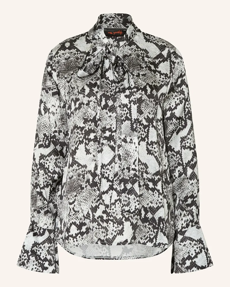 Miss Goodlife Schluppenbluse Schwarz