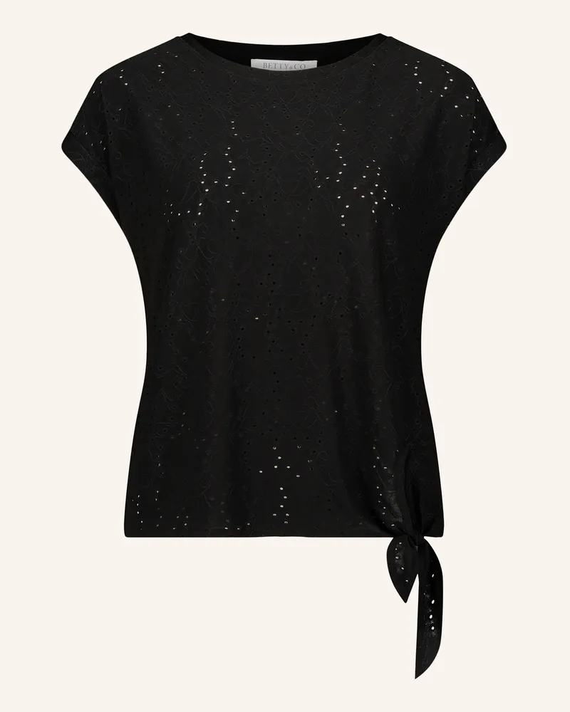 Betty Barclay T-Shirt Aus Lochspitze schwarz Schwarz
