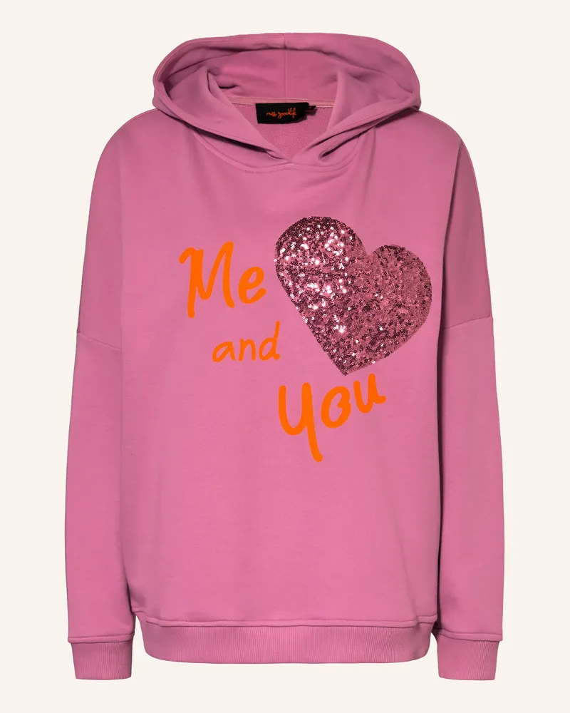Miss Goodlife Hoodie Mit Pailletten rosa Rosa
