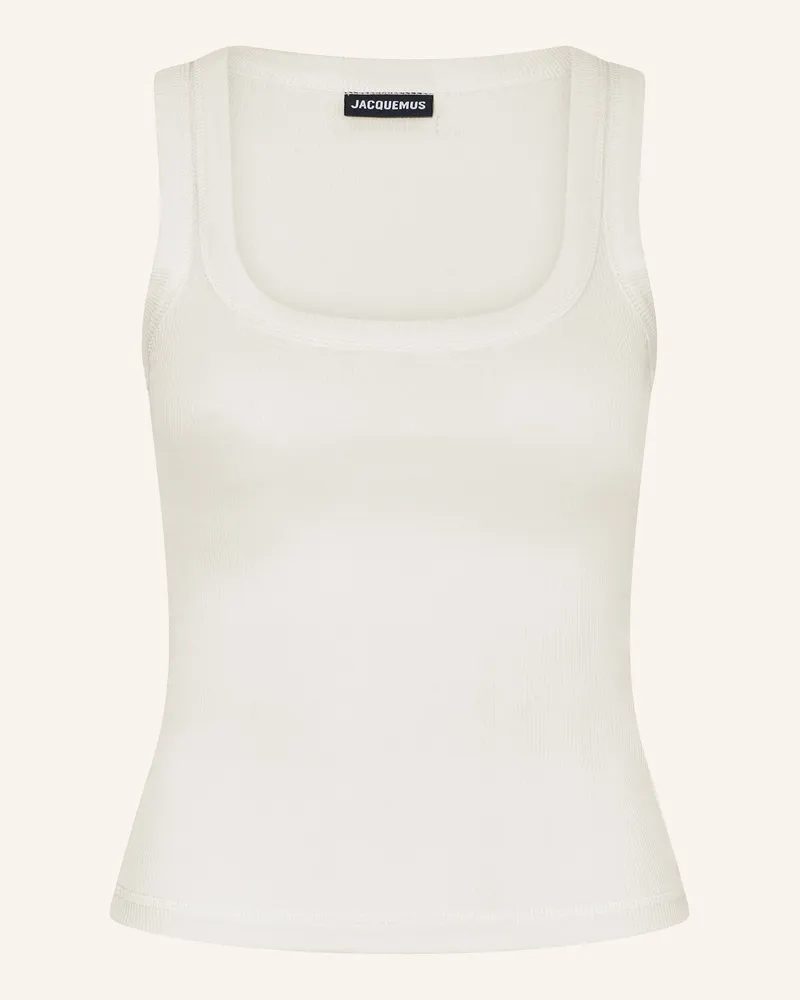 Jacquemus Top Le Debardeur Gros Grain weiss Ecru