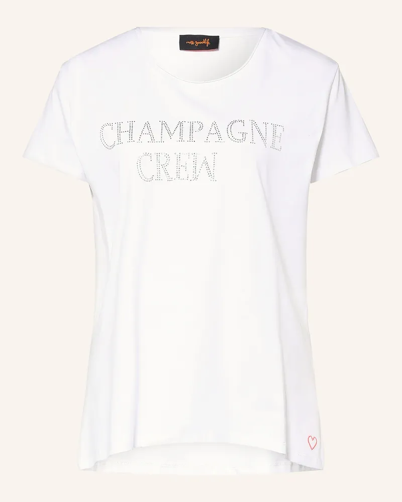 Miss Goodlife T-Shirt Mit Schmucksteinen weiss Weiss