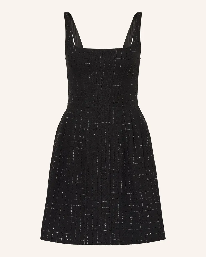 HUGO BOSS Bouclé-Kleid KUMINAL Schwarz