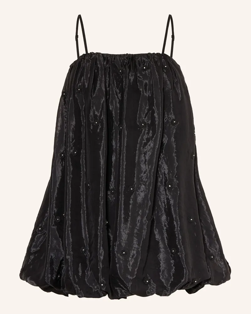 Claudie Pierlot Kleid mit Schmucksteinen Schwarz