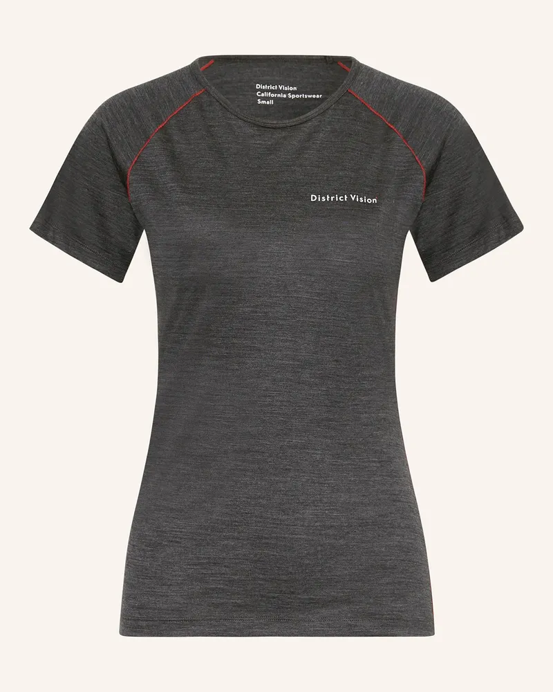 District Vision T-Shirt Merino Aus Merinowolle grau Dunkelgrau