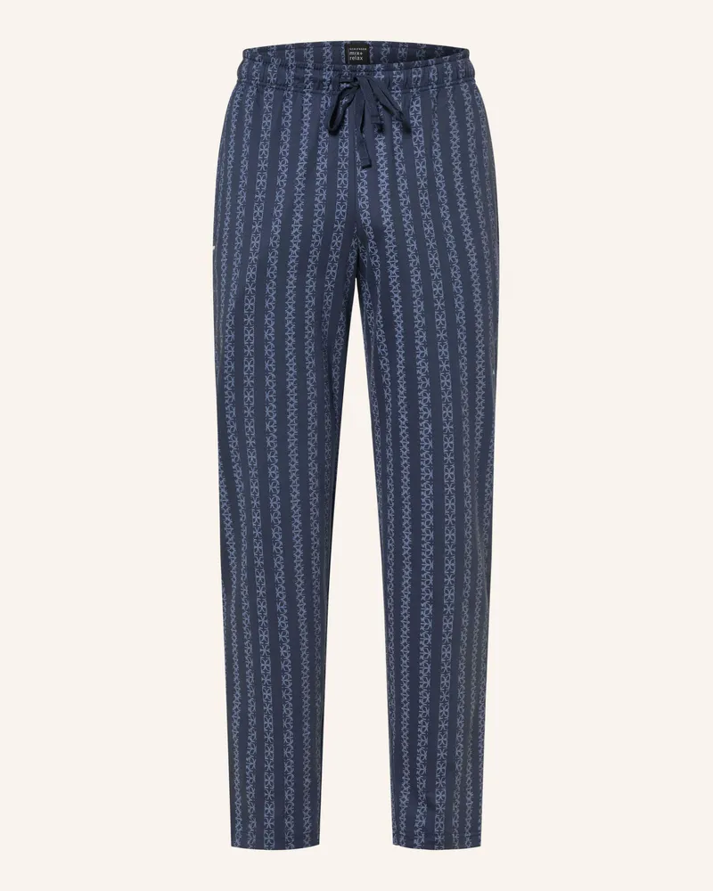 Schiesser Schlafhose Mix+Relax blau Dunkelblau